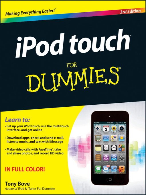 Title details for iPod Touch for Dummies by Tony Bove - Available